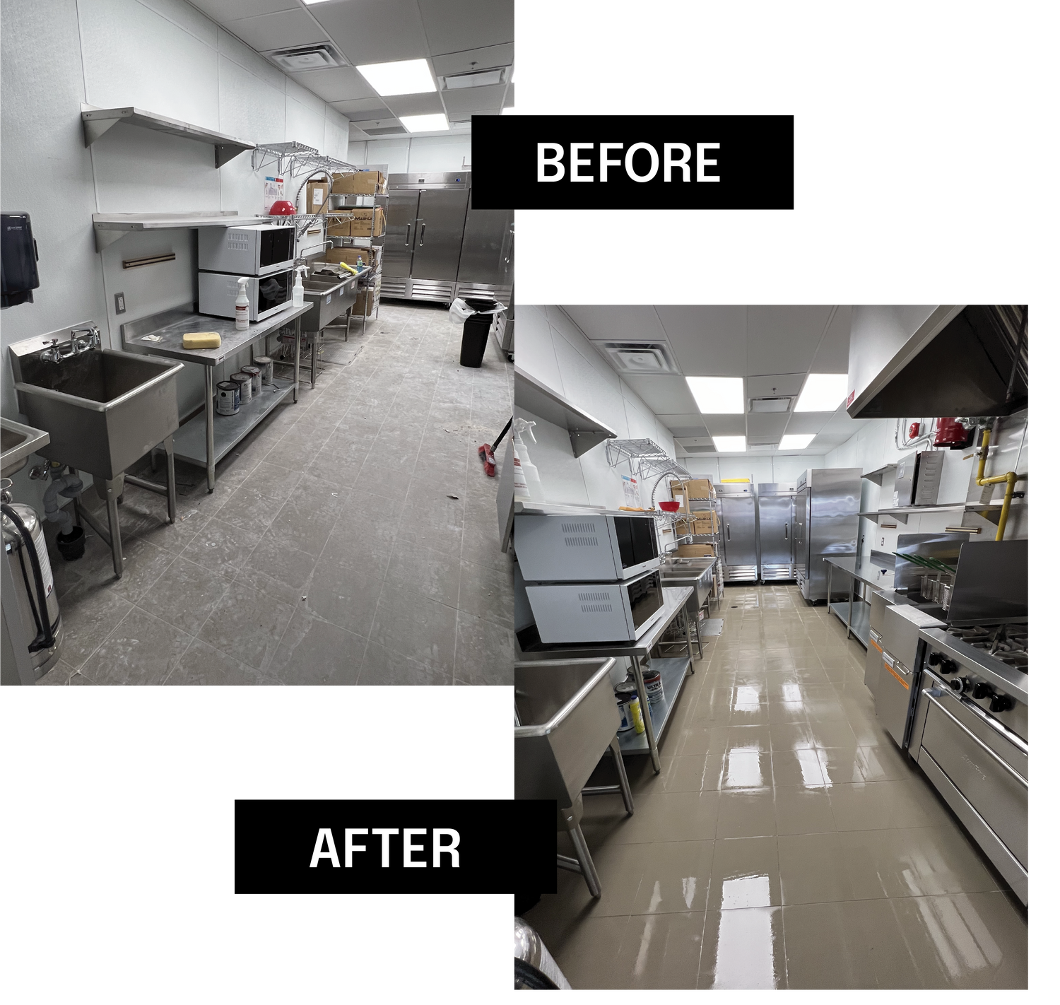 Before and After of a Regular Commercial Clean